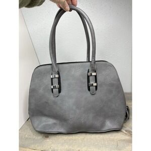 Charming Charlie Large Crossbody Tote Purse  Gray ~ VERY NICE!